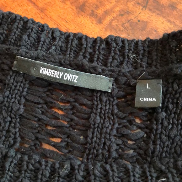 Kimberly Ovitz Black Knit A-Line Sweater - Picture 4 of 6